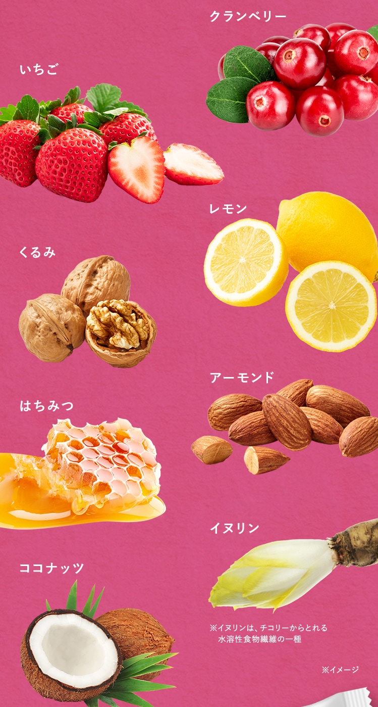 ナッツと爽やかベリー風味の原材料