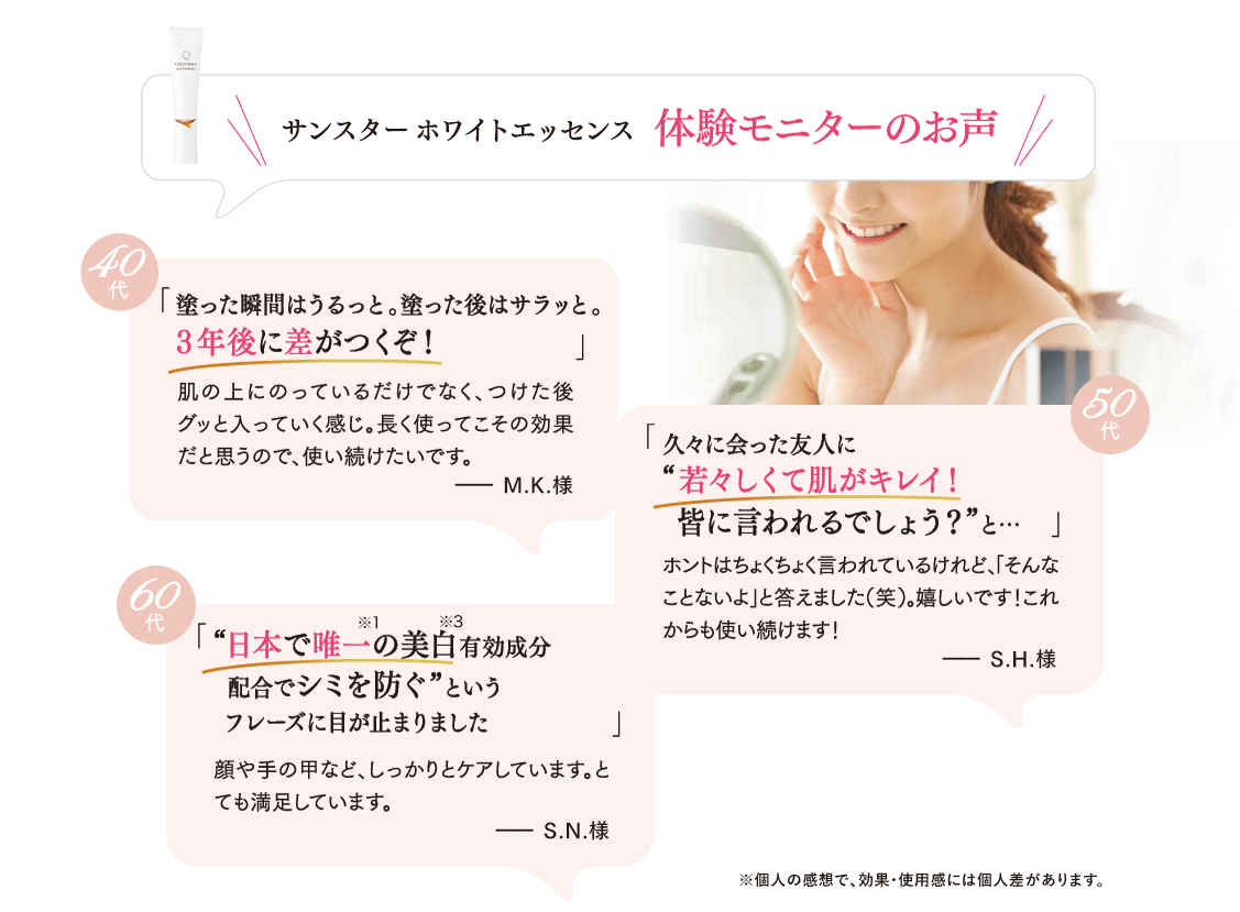 サンスター ホワイトエッセンス 体験モニターのお声