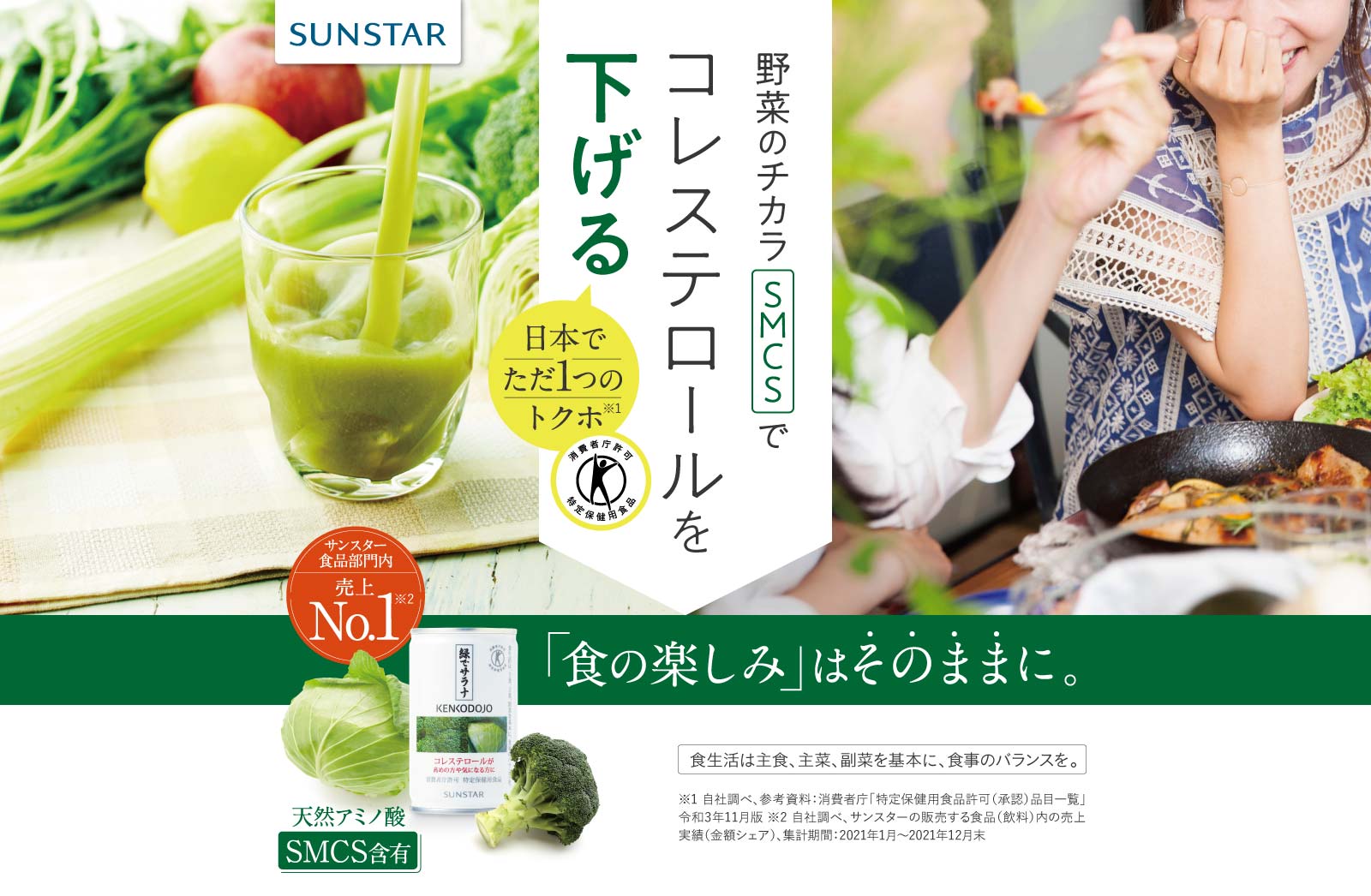 野菜のチカラSMCSで下げるコレステロールを