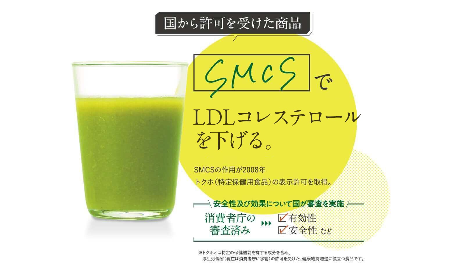 SMCSコレステロールを下げる。