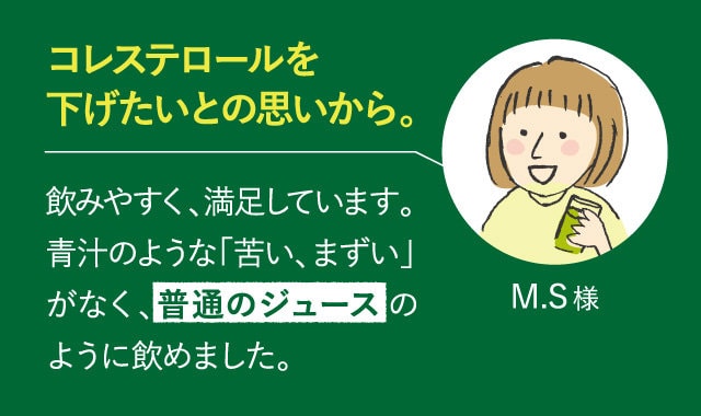 コレステロールを下げたいとの思いから。