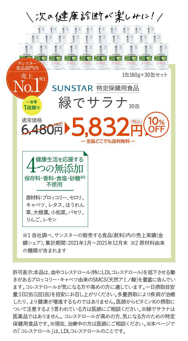 緑でサラナ、5,832円