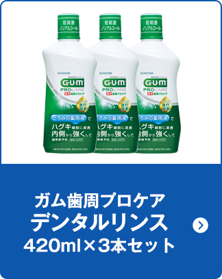 ガム歯周プロケアデンタルリンス 420ml×3本セット