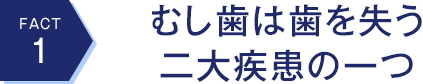 FACT1 むし歯は歯を失う二大疾患の一つ