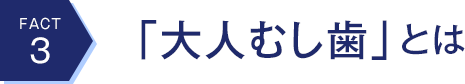 FACT3 「大人むし歯」とは