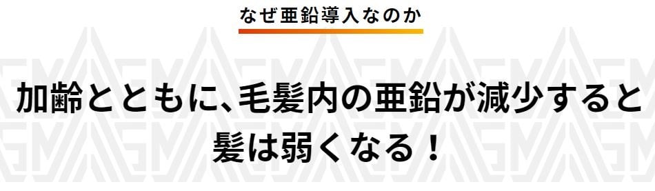 なぜ亜鉛導入なのか