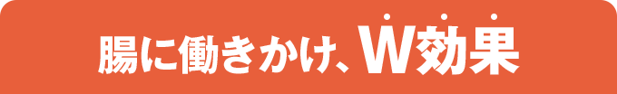 腸に働きかけ、W効果