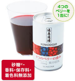 4つのベリーを1缶に!香料・着色料保存料無添加