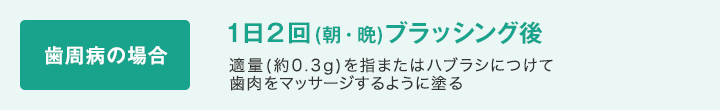 1日2回(朝・晩)ブラッシング後