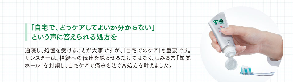 「自宅で、どうケアしてよいか分からない」 という声に答えられる処方を