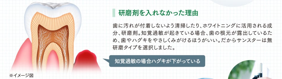 研磨剤を入れなかった理由