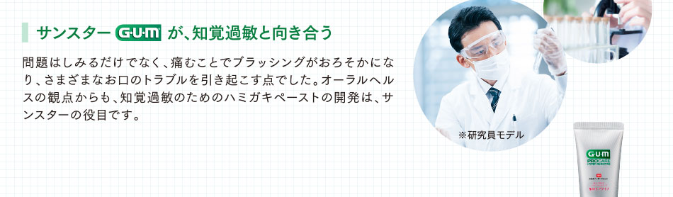 サンスター G・U・m が、知覚過敏と向き合う