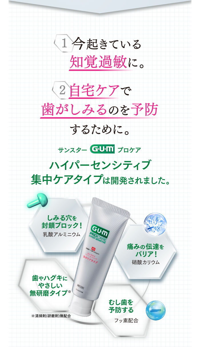 サンスター公式通販 ガム G U M プロケアハイパーセンシティブペースト集中ケアタイプ