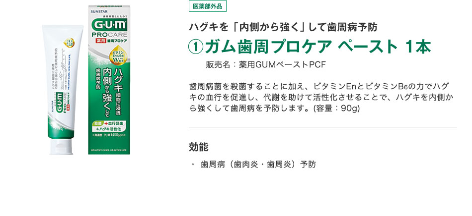①ガム歯周プロケア ペースト 1本